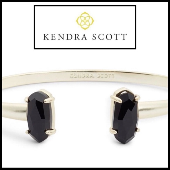 Kendra Scott Jewelry - Kendra Scott Edie Cuff in Brushed Gold & Onyx.